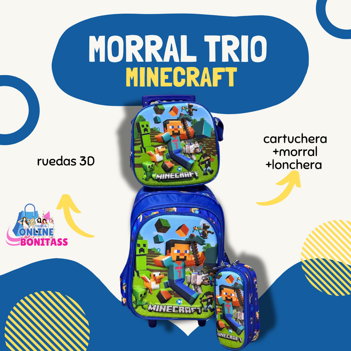 Trío Escolar RUEDAS 3D ✨📚