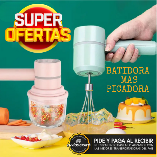 Batidora y Picadora Eléctrica Mezclador ✨👩‍🍳